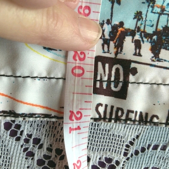 Board Style Swim Trunks "No Surfing" Print - Picture 7 of 8